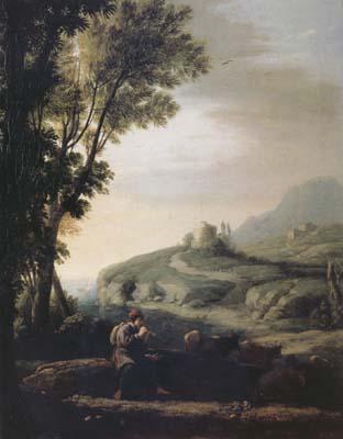 Claude Lorrain Pastoral Landscape with Piping Shepherd (mk17)